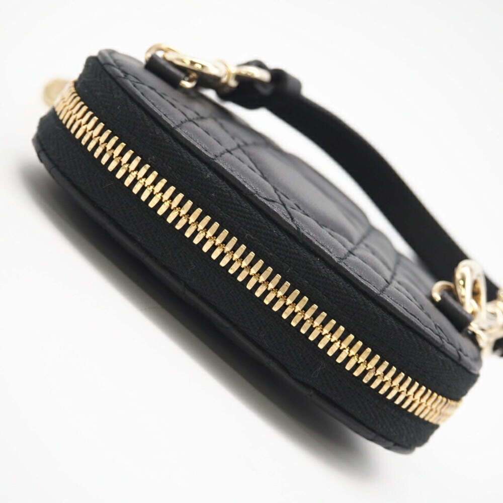 CHRISTIAN DIOR Black Lambskin Leather Shoulder Bag - Picture 8 of 12